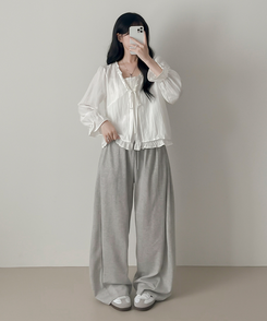 フリルレイヤードブラウス WHITE