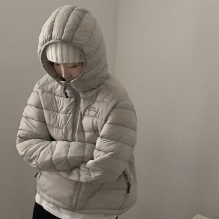 마블 후드 경량 스트링 웰론 아웃도어 숏패딩 집업점퍼