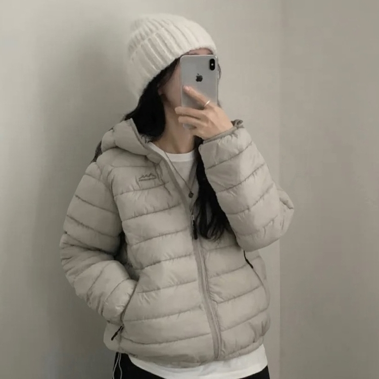 마블 후드 경량 스트링 웰론 아웃도어 숏패딩 집업점퍼