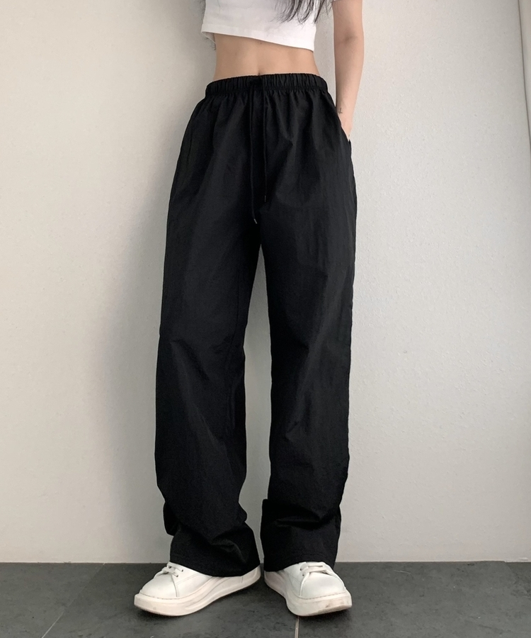  トレーニングパンツ ブラック ナイロンストレートトレーニングパンツ(6color)｜トレーニングパンツ