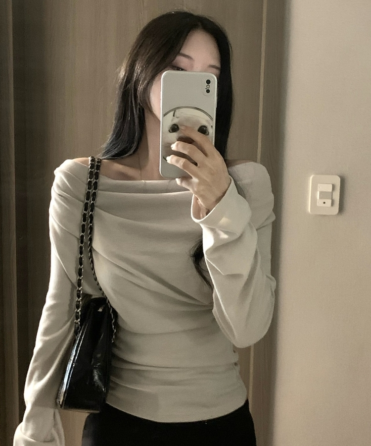 【起毛】ドレープシャーリングTシャツ BEIGE