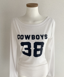 アンバランスオフ長袖Tシャツ(5color)