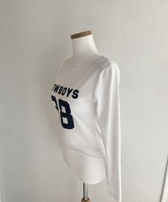 アンバランスオフ長袖Tシャツ(5color)