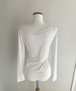 アンバランスオフ長袖Tシャツ(5color)