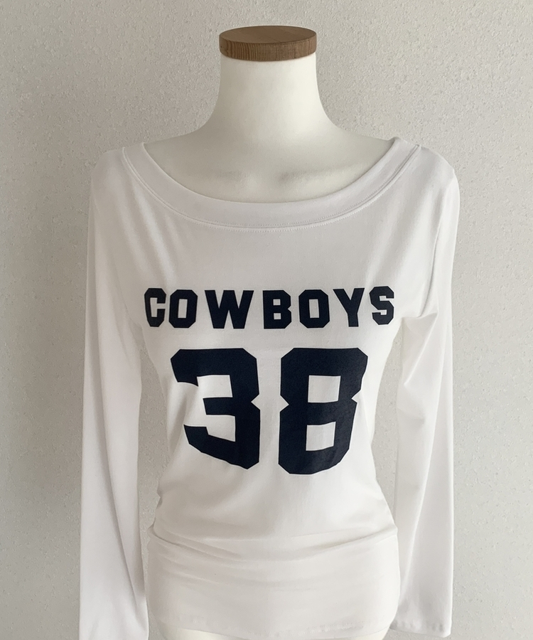 アンバランスオフ長袖Tシャツ(5color)