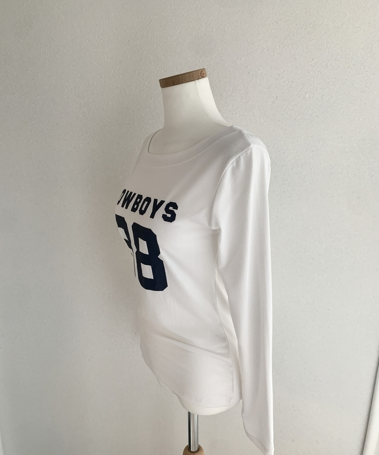 アンバランスオフ長袖Tシャツ(5color)