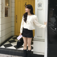 【ベルト付き】クラシックミニタイトパンツスカート BLACK