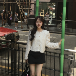 【ベルト付き】クラシックミニタイトパンツスカート BLACK