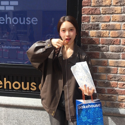 スエード調カラージャケット BROWN