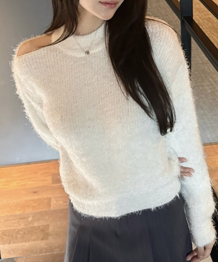 솔잎 어깨트임 니트