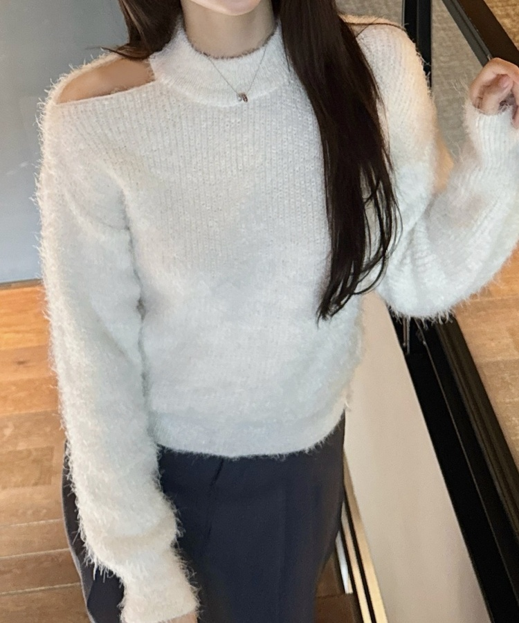 솔잎 어깨트임 니트