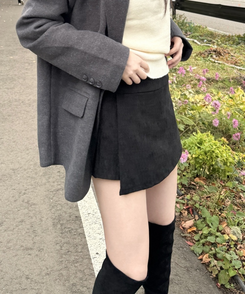 コーデュロイミ二スカート BLACK