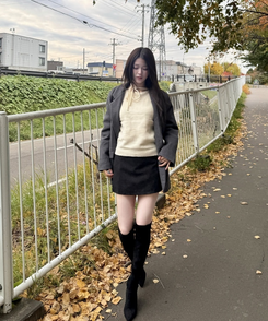 コーデュロイミ二スカート BLACK