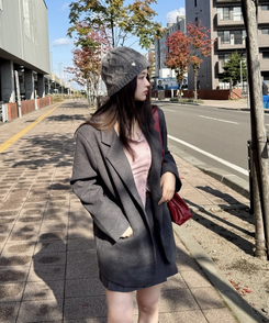 オーバーフィットジャケット CHARCOAL