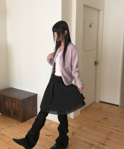 ルーズフィットニットカーディガン(14color) LILAC