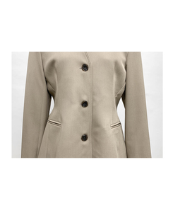 ノーカラーラインジャケット