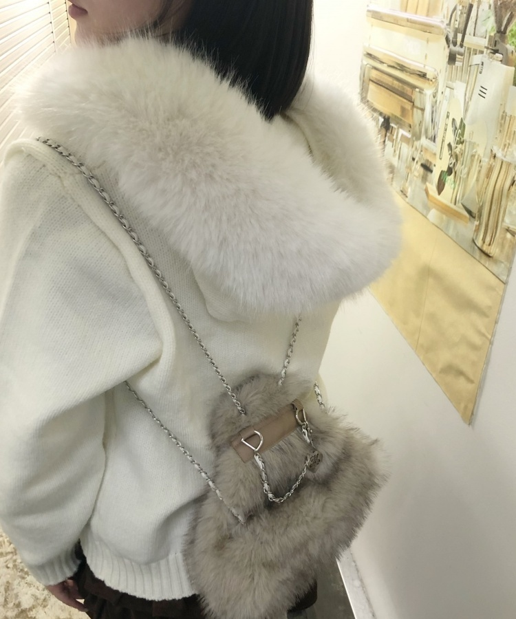 펄 니트 투웨이 집업 아이보리