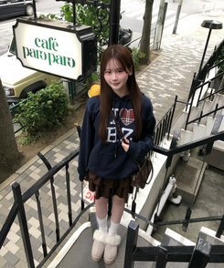 스웨이드 캉캉 프릴 미니 스커트 브라운