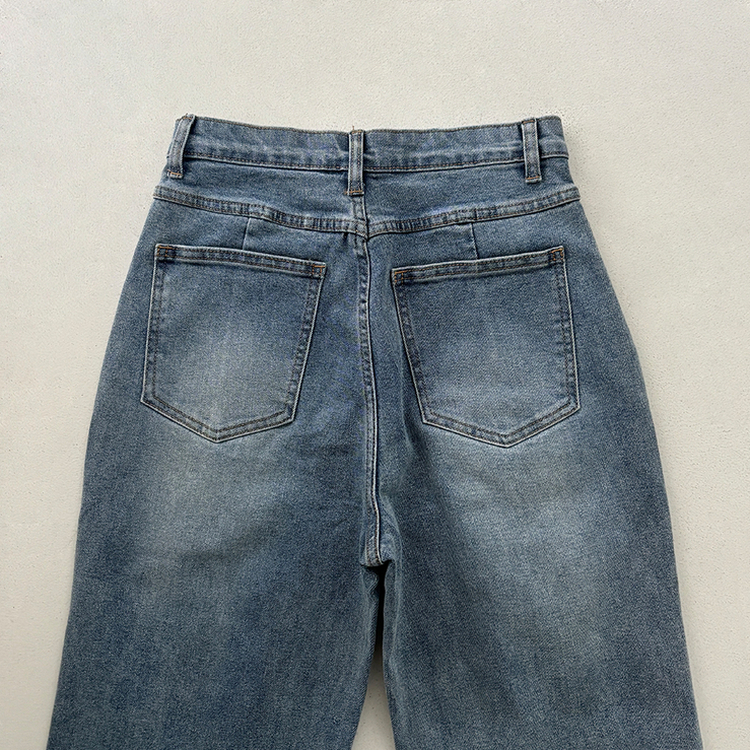 【丈別】ウォッシングセミブーツカットスパンデニムパンツ