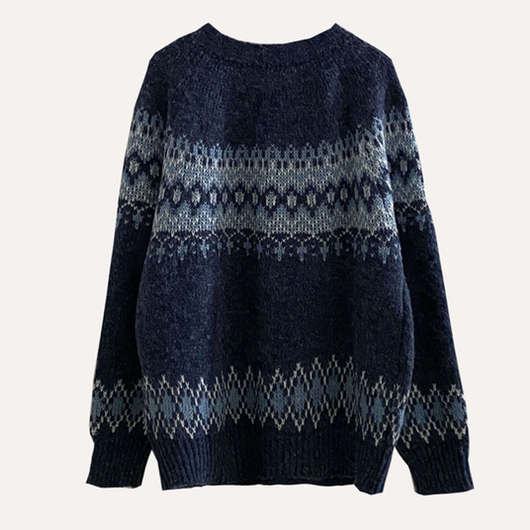 포웰 노르딕 브러쉬 오버핏 버튼 니트 가디건