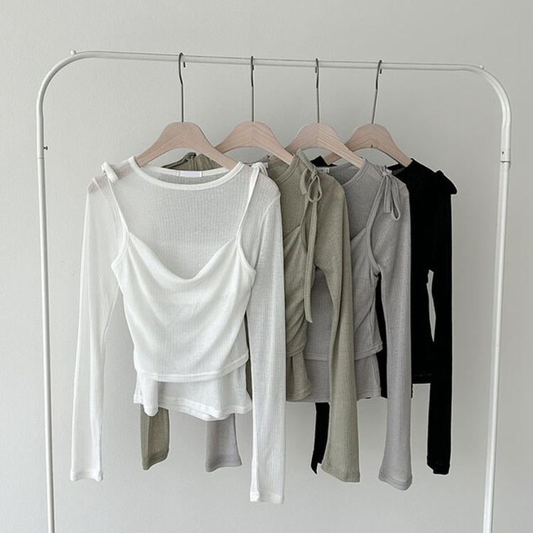 【SET】レイヤードTシャツ ビスチェ