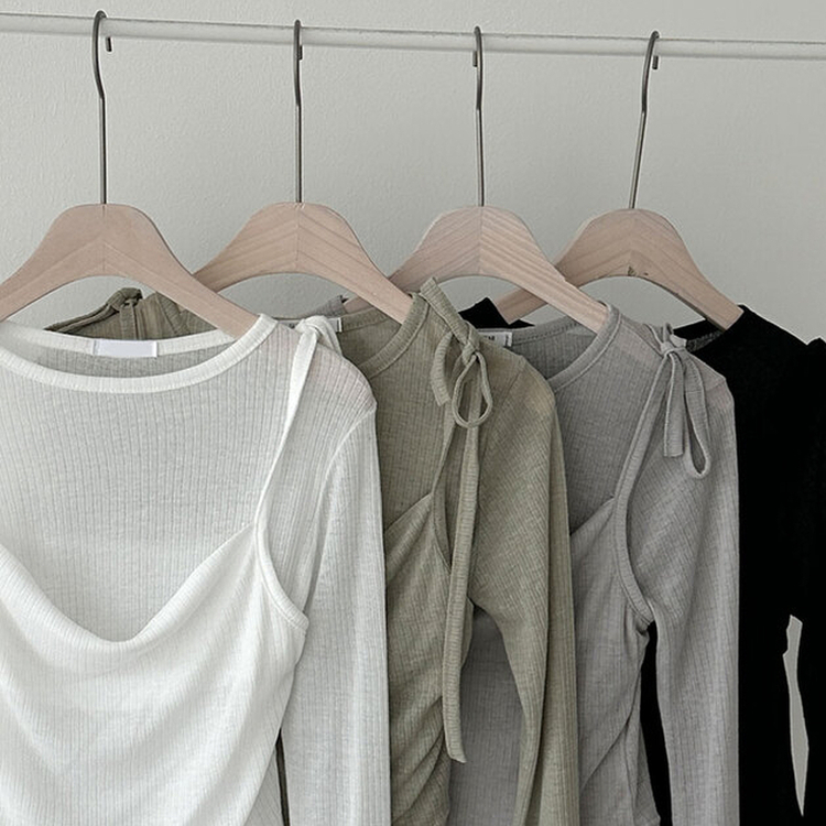 【SET】レイヤードTシャツ ビスチェ
