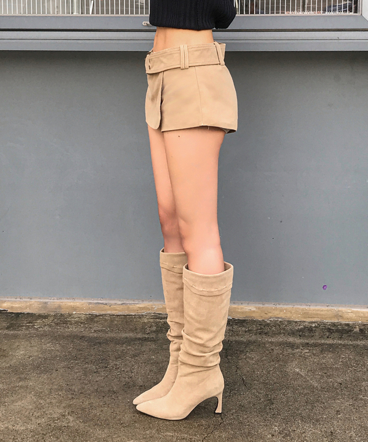 ベルト付き】ローライズY2Kミニスカートパンツ｜ミニスカート｜韓国