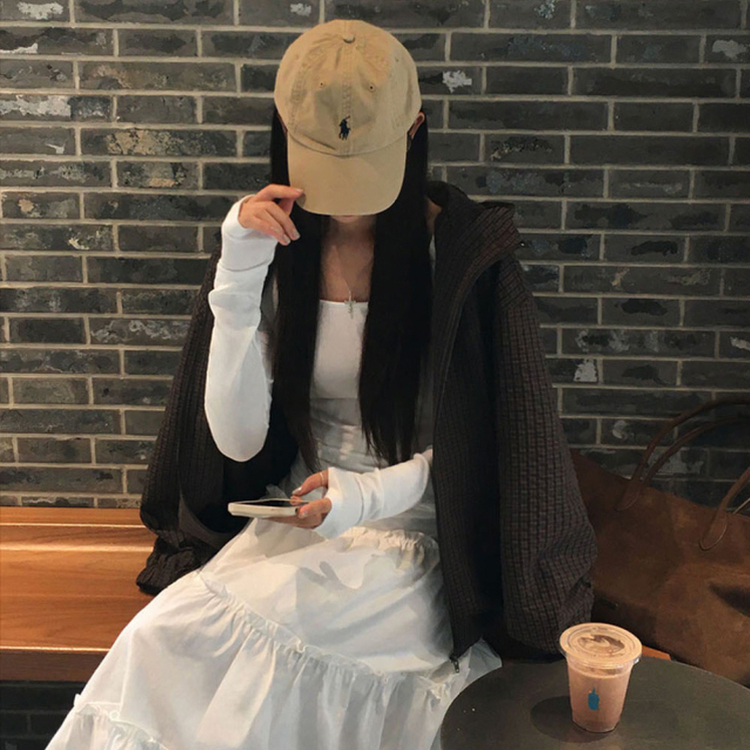 フードチェックウィンドブレーカー  BROWN