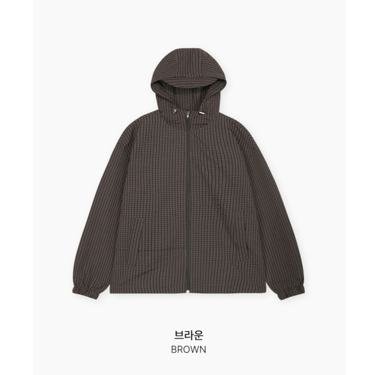 フードチェックウィンドブレーカー