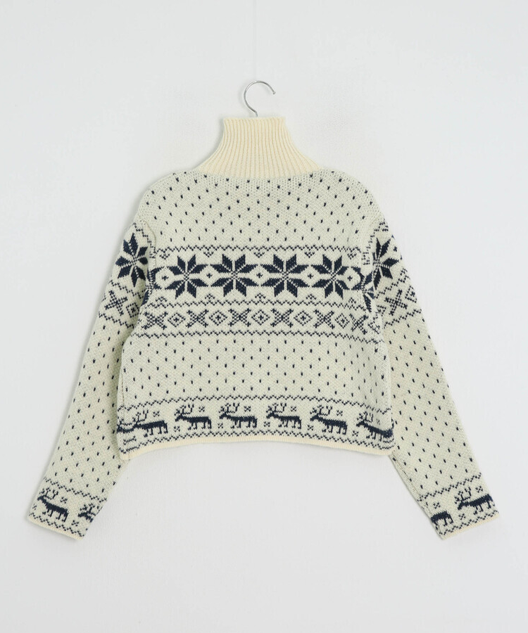 ノルディックニットジップアップ