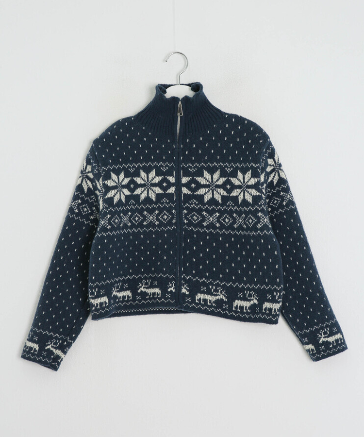 ノルディックニットジップアップ