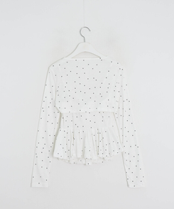 【SET】ドットショートカーディガン＋リボンキャミソール