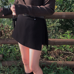 황금비율 보장팬던트 포인트 고퀄리티 A라인 스커트 치마바지 블랙