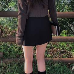 황금비율 보장팬던트 포인트 고퀄리티 A라인 스커트 치마바지 블랙