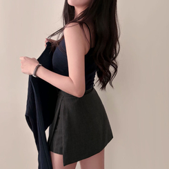 황금비율 보장팬던트 포인트 고퀄리티 A라인 스커트 치마바지 그레이