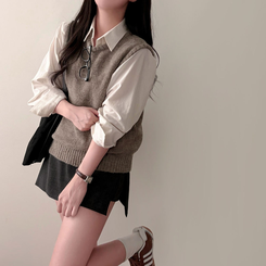 황금비율 보장팬던트 포인트 고퀄리티 A라인 스커트 치마바지 그레이