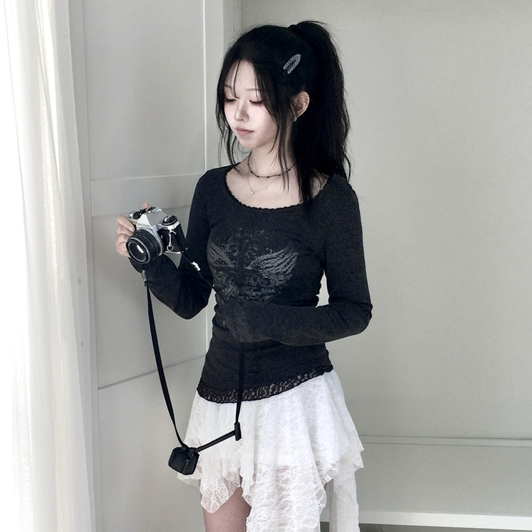ドレープレースバンディングミニスカート WHITE