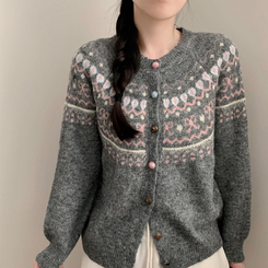 ノルディックラブリーニットカーディガン GREY