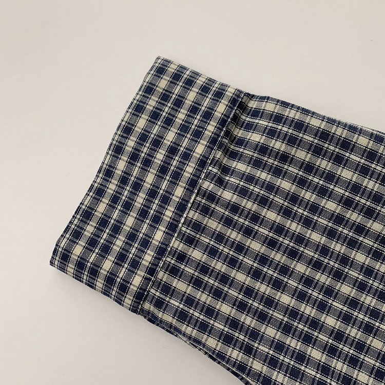 스미스 가을 카라 오버핏 빈티지 포켓 체크 셔츠 루즈핏 남방 긴팔