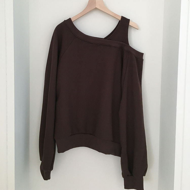 ルーズフィットワンオフショルダートレーナー
