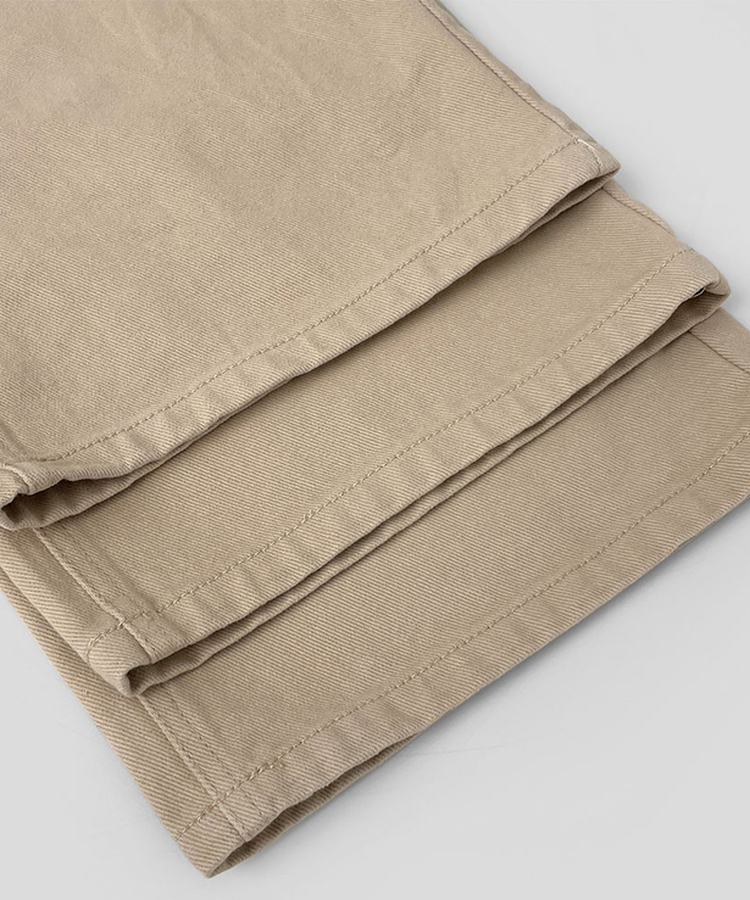 3XL어텀 피치 가공 핀턱 루즈 와이드핏 밴딩 면팬츠