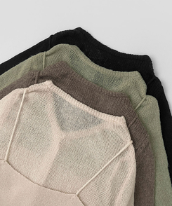 [레이어드/#느좋set]느좋 쫌쫌 짜임 그물 나시 뷔스티에 긴팔 가디건 세트 니트