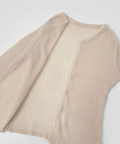 [레이어드/#느좋set]느좋 쫌쫌 짜임 그물 나시 뷔스티에 긴팔 가디건 세트 니트