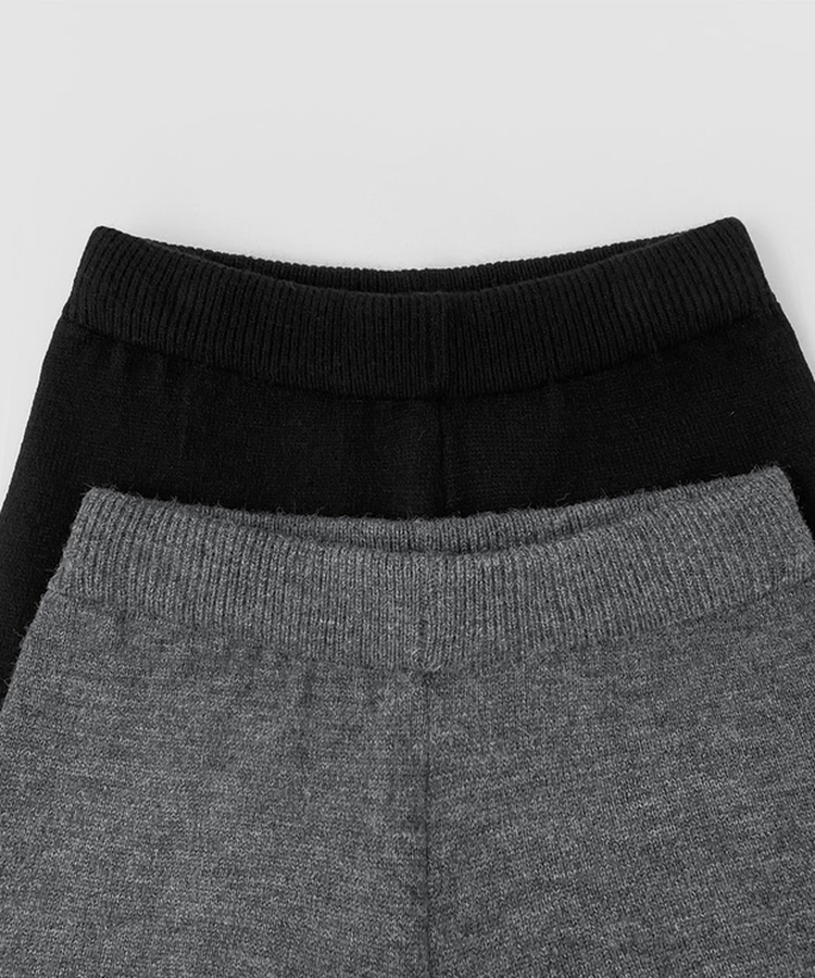 ~XL[울반바지/진짜예뻐요]밴딩 펜던트 울 혼방 도톰 니트 가을 반바지