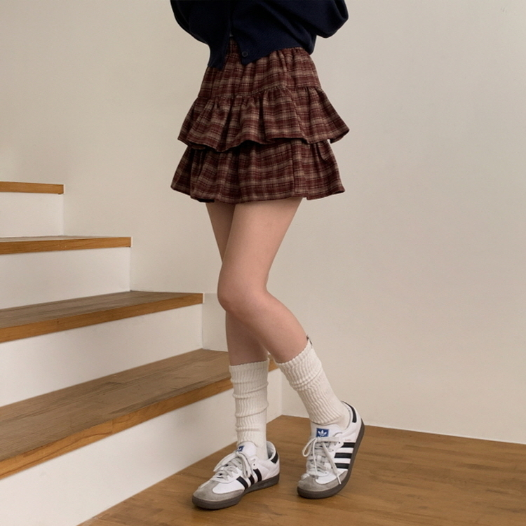 G*y様 ブラウンチェック フリルミニスカート(ズボン) チェックフリルミニスカート – WEGO ONLINE STORE