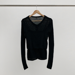 【SET】クロップビスチェ ニットカーディガン