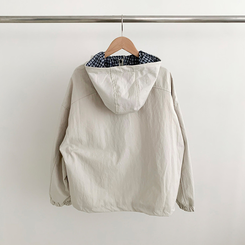 オーバーフィットチェックウィンドブレーカー