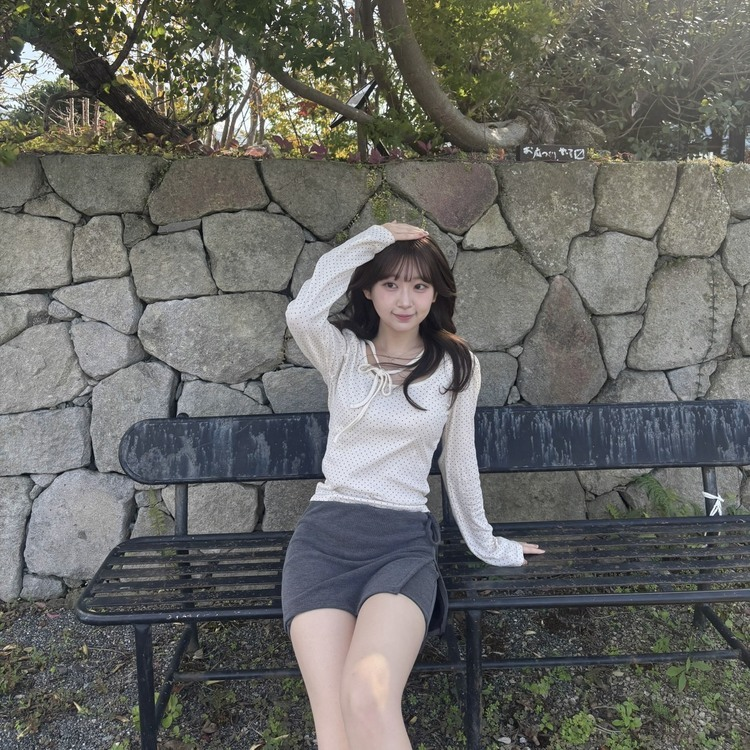 데일리 니트 치마바지 차콜