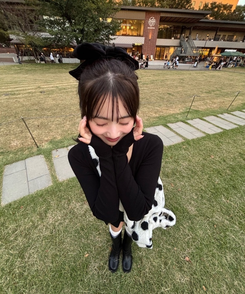 ベルベットビッグリボンピン BLACK