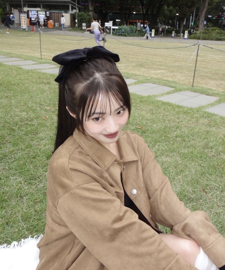 ベルベットビッグリボンピン BLACK